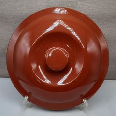 ヤマキイカイ　紅星窯　半胴瓶　蓋　10号用　アメ釉　漬物容器　中国製