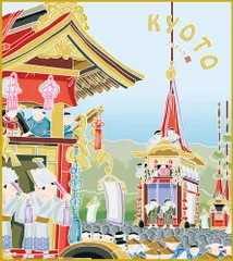 祇園祭　色紙　六枚 祇園祭 色紙 六枚