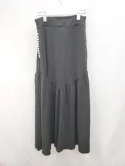 ◇ M y u ミュー ロング デザイン スカート サイズM ブラック レディース P  【1405290002175】