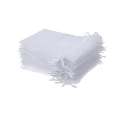 新品 nakoneko 巾着袋 ラッピング袋 オーガンジー プレゼント ギフトバッグ プチギフト 包装 (20枚セット)