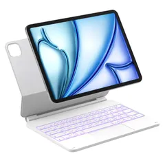 【新着商品】7色バックライト 磁気吸着 トラックパッド搭載 第4/3/2/1世代対応 11 Pro iPad ブラック iPad iPad キーボード付きケース 第6/5/4世代 Air KB09119 Air 11インチ対応 2025 2024/M3 M2