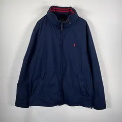 古着 90's～00's/90年代～00年代 ポロバイラルフローレン Polo by Ralph Lauren ナイロンジャケット ワンポイントロゴ 2XB  ネイビー メンズ