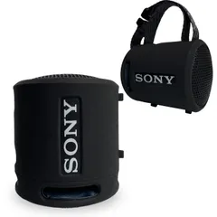 シリコンカバーケース Sony SRS-XB13 Extra BASS ワイヤレスポータブルスピーカー用 保護スキンスリーブシェル Sony SRS-XB13 コンパクトBluetoothスピーカーアクセサリー (ブラック) [ブラック]
