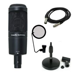 ほぼ新品】AKG C214 コンデンサーマイク ポップガード、ケーブル付き