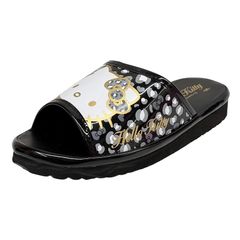 【新品】 [サンリオ] ハローキティ サンダル レディース スリッパ SA4250 (ブラック, 24.0(L)) 0