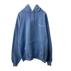 Champion ロゴ スウェット パーカー L ライトブルー チャンピオン プルオーバー 裏起毛 刺繍ロゴ 古着卸 アメリカ仕入 a708-5541