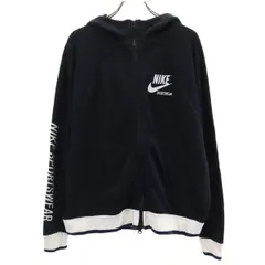 NIKE ナイキ 長袖 スウェット ジップパーカー XL ブラック レディース 古着