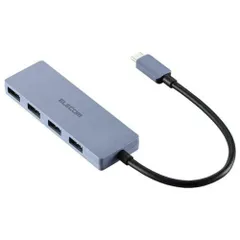 【新品・5営業日で発送】ELECOM エレコム USBHUB／USB-C／USB5Gbps／4ポート／15cm／ネイビー(U3HC-H040NV)のサムネイル