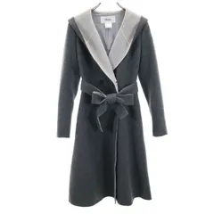 【美品】Reneルネ　ロングコート　トレンチ　ベージュ　パールボタン Rene（ルネ） ミンク襟ロングウールアンゴラコート 6238090