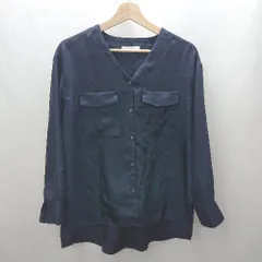 ◇ ⊂ UNITED ARROWS ユナイテッドアローズ 長袖 ブラウス サイズ表記なし ネイビー レディース E  【1503050000130】