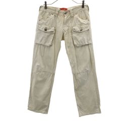 Indian Motorcycle インディアンモーターサイクル ブッシュ パンツ W28 ベージュ メンズ 古着