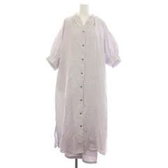 ジェラートピケ gelato pique 22SS ガーゼロングドレス ロングパンツ セットアップ 上下 シャツワンピース ロング マキシ 七分袖 コットン ルームウェア 部屋着 F ラベンダー /KU