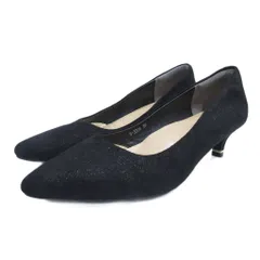 オリエンタルトラフィック ORIENTAL TRAFFIC 美品 パンプス ヒール ラメ 黒 ブラック 39 約24.5cm ■MET1