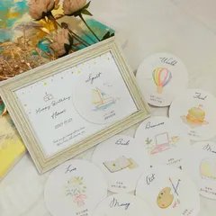 選び取りカード [名入れ台紙付き] 円形