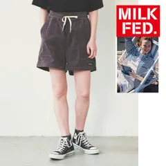 水着 パンツ ミルクフェド MILKFED OP SHORTS 103242031010 パンツ レディース op オーシャンパシフィック milkfed ショートパンツ ハーフパンツ ブランド おしゃれ 可愛い コーデュロイ グレー チャコール 灰色