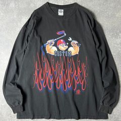 00s USA製 ポパイ オフィシャル プリント 長袖 Tシャツ XL / 00年代 アメリカ製 オールド POPEYE キャラクター 黒 ロンT