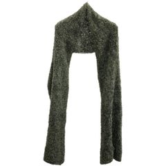 LIMI feu リミフゥ 12AW ポリエステルナイロンマフラー ストール LD-L03-982 グレー -