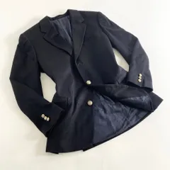 43k29《美品》HERMES エルメス カシミヤ100％ テーラードジャケット ブラック ブレザー 羽織 金ボタン フォーマルのサムネイル