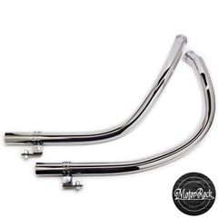 スポーツスター XL'07-'13 オールドスタイル手曲げマフラー クローム MOTOR ROCK (MR-EX160C)