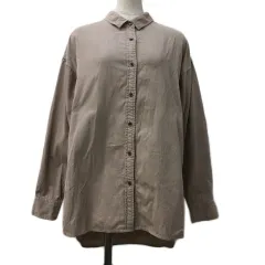 スローブ イエナ SLOBE IENA  シャツ カジュアル スタンダード コーデュロイ 無地 長袖 ベージュ