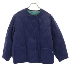 パーソンズ リバーシブル 中綿 ナイロンジャケット M ネイビー PERSONS ノーカラー レディース 古着 【240125】