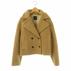 セオリー Theory TEDDY FLEECE FAUX FUR PEACOAT ピーコート Pコート アウター ウール S キャメル /NR ■OSのサムネイル