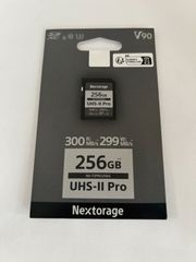 【新品未開封】Nextorage 日本メーカー UHS-II V90 256GB SDXC SDカード 最大読出し速度300MB/s 最大書込み速度299MB/s pSLC 4K/8K録画 NX-F2PRO256G ネクストレージ メモリカード