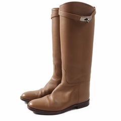 HERMES★エルメス ロングブーツ ケリー ブラック レザー シルバー金具 HERMES 未使用品◎HERMES エルメス 24年購入 シルバー金具 ケリー金具