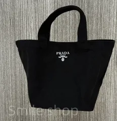 新品 プラダ  PRADA 新作ノベルティ ブラック キャンバストートバッグ 正規品