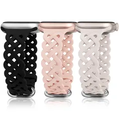 【在庫処分】スポーツベルト 49/46/45/44/42mm 蒸れない For 夏 Watch Ultra2/10/9/8/7/SE2 Watch 柔らかいシリコン素材 バンド 通気性 防汗 Apple 軽量 アップルウォッチ 交換用 細身 【3枚入り】コンパ