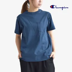  チャンピオン Champion Tシャツ 半袖 ポケット メンズ レディース  ポケT クルーネック USAコットン S M L XL C3-X357 ネイビー