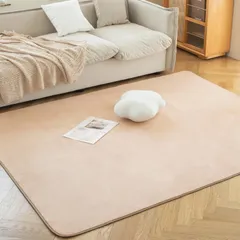 【在庫セール】135×185cm フランネルラグ ふわふわ肌触り ホットカーペット対応 床暖房 オールシーズン 防ダニ 防臭 抗菌 モカ 滑り止め付 絨毯 ラグ ラグ 洗える 長方形 1.5畳 ラグマット カーペット Colorsroom