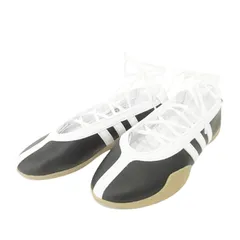 アディダス adidas 箱付き 替え靴紐2本付き 美品　テコンドー メイ　バレエ シューズ　スニーカー　JR7031　23.5cm　黒　ブラック