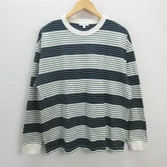 G■ユナイテッドアローズ/UNITED ARROWS B＆Y ロンT/カットソー ボーダー柄 コットン【XL】白紺系/men's/107【中古】■