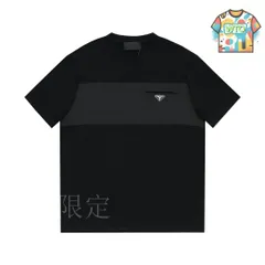 【今日WTO】PRADA 8881 綿生地黒白 T シャツ-AG42