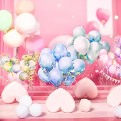 【新品】 Zolarkar ラージュ 素材 大きい 60枚 風船 フレークシール 防水 半透明 PET レトロなヨーロッパ風 コラージュ ケーキ、ギフトボックス、パーティー飾り 粘着 ステッカー 可愛い DIY 手作り 手帳 シール 子どもの日、卒業、誕生 0