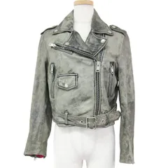 DIESEL ディーゼル ジャケット ブルゾン カーキ グリーン XXS ライダース ショート レザー ラムレザー シープスキンのサムネイル