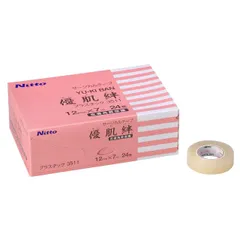 ニトムズ 優肌絆プラスチック 肌にやさしい かぶれにくいテープ 手できれいに切れる透明タイプ 12mm×7m 24巻入 3511