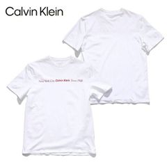 ★人気 CALVIN KLEIN (カルバンクライン) Tシャツ ホワイト S～Lサイズ 送料無料 ck-40em860