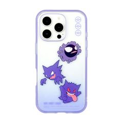 【人気商品】グルマンディーズ ポケットモンスター IIIIfit Clear iPhone16 Pro 対応 ケース ゴース＆ゴースト＆ゲンガー POKE-934A