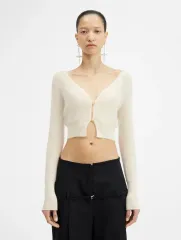 JACQUEMUS　 ロゴプレート カーディガン ベージュ カーディガン LA CHEMISE BASEBALL MC