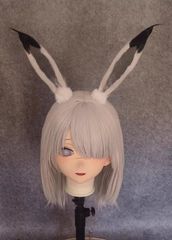 ☆即納 ハーフマスク 眼球付き カツラ付き NO.157 ドール ヘッド