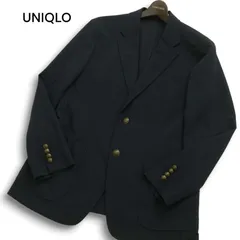 【美品 24SS】UNIQLO ユニクロ 春夏 感動ブレザー★ ストレッチ テーラード ジャケット ブレザー シングル Sz.L メンズ 黒