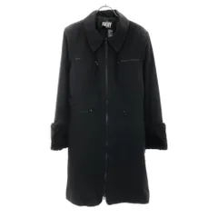 ディーケーエヌワイ ロングコート XS ブラック DKNY ダブルファスナー ダナキャランニューヨーク レディース