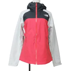 ザノースフェイス THE NORTH FACE 721415 マウンテンパーカー アウトドアウエア ジップアップ DRYVENT 裏メッシュ ロゴ刺繡 S 赤 黒 ライトグレー ■DC4 X