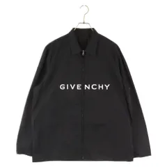 GIVENCHY (ジバンシィ) 23SS BOXY FIT フロントロゴプリント ジップアップ長袖シャツ ブラック BM60TL1YC8のサムネイル
