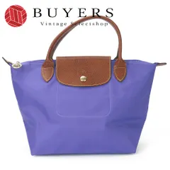 【中古】 ロンシャン ハンドバッグ ナイロン レザー パープル ゴールド金具 普段使い レディース 女性 Longchamp