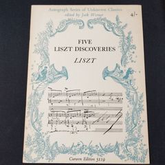 ピアノ　リスト　Five Liszt Discoveries　楽譜　棚Sa12　2025-07