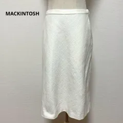 マッキントッシュロンドン オフホワイト スカート テクスチャー仕上げ 日本製