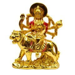インドの神様ドゥルガーの置物　カラフルバージョン14BIGサイズ!!/エスニック/アジアン雑貨